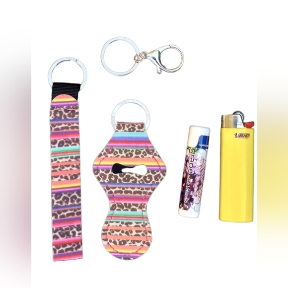 5/$25 Wrist Lanyard Strap Lip Balm Holder Keychain Lipstick Lighter Anim… - Picture 7 of 16